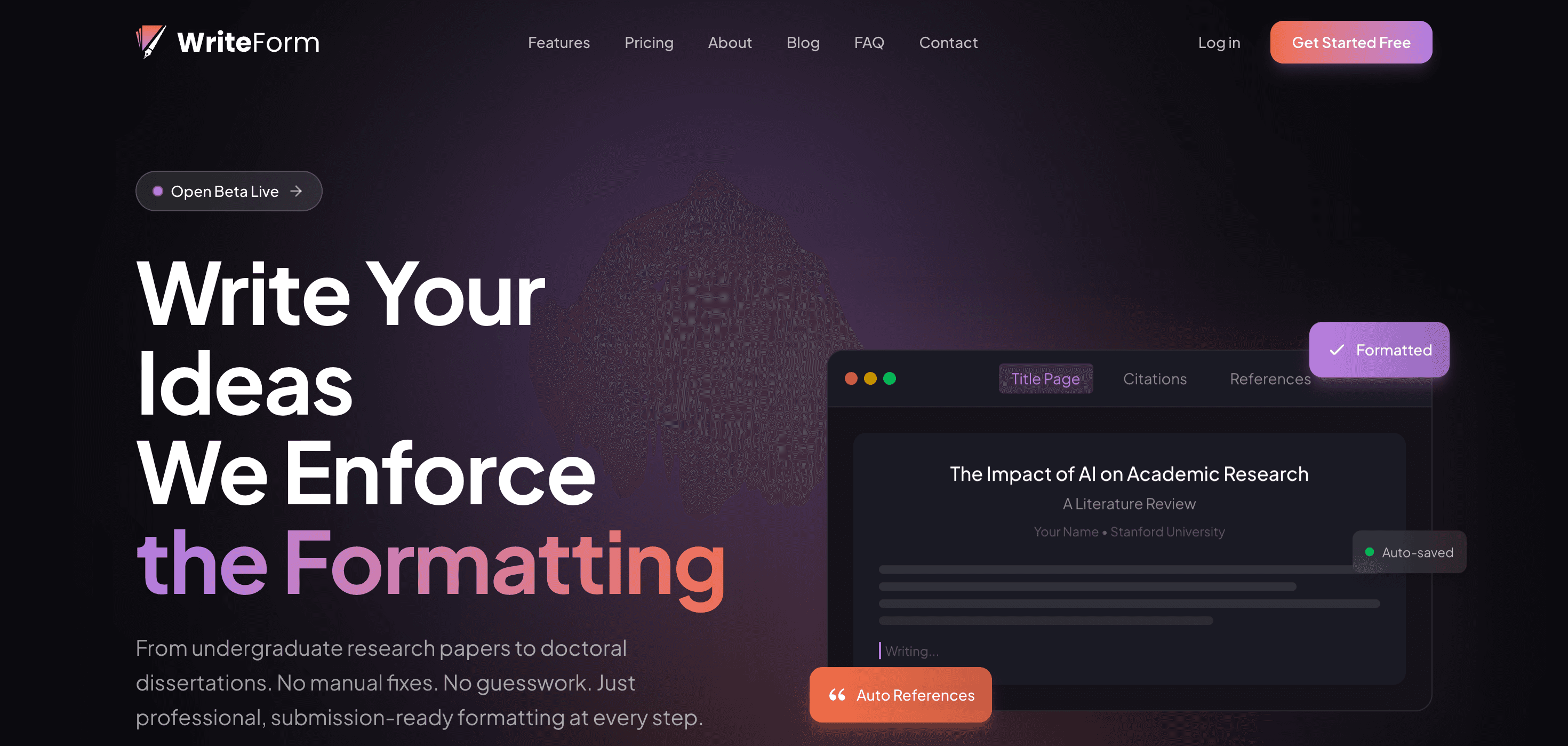 WriteForm case study